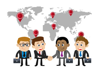 Friends and friendly relation concept 