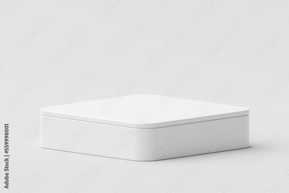 Poster Modern white product stage display scene 3d podium background with minimal geometric platform base or empty presentation studio stand mockup and blank premium show pedestal soft clean floor concept.