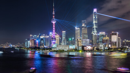Shanghai beautiful skyline at night.