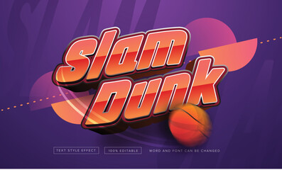 Orange Slam dunk with ball