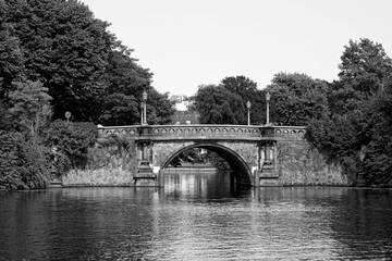 Historische Brücke am Ende der Aussenalster, Hamburg
