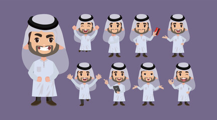 Fototapeta premium Office worker with different poses