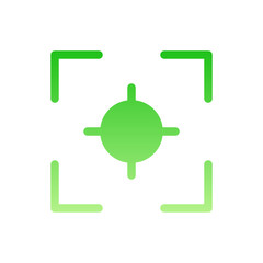 focus flat gradient icon