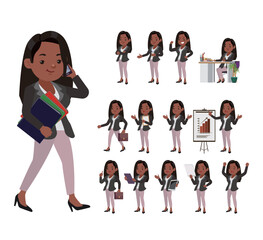 Obraz premium Office worker with different poses