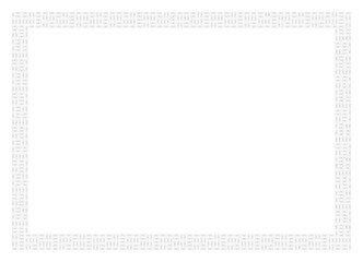 Vector geometric rectangle in width. Bike chain. Greek patterns.
