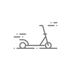 Scooter Transportation icon people icons with black outline style. Vehicle, symbol, transport, line, outline, travel, automobile, editable, pictogram, isolated, flat. Vector illustration