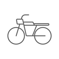 Fototapeta na wymiar MOTORCYCLE Transportation icon people icons with black outline style. Vehicle, symbol, business, transport, line, outline, travel, automobile, editable, pictogram, isolated, flat. Vector illustration