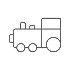 TRAIN Transportation icon people icons with black outline style. Vehicle, symbol, business, transport, line, outline, travel, automobile, editable, pictogram, isolated, flat. Vector illustration © SkyPark