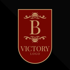 letter B glorious victory logo vector design element