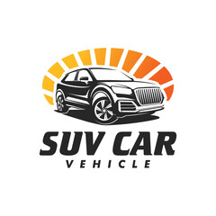 Fototapeta premium Modern SUV car logo design