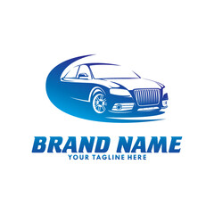 Obraz premium automotive sport car logo design template