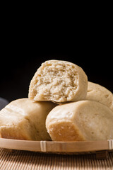 Chinese food steamed buns on table