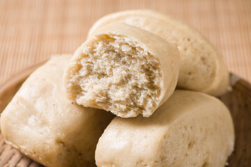 Chinese food steamed buns on table