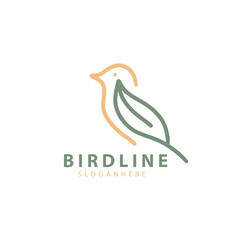 Bird line creative design logo template inspiration