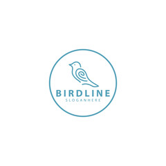 Bird line creative design logo template inspiration
