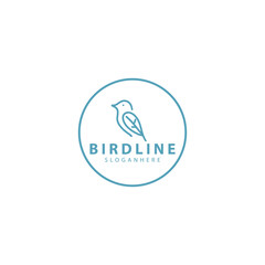 Bird line creative design logo template inspiration