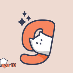 Peeking Cat Alphabet G