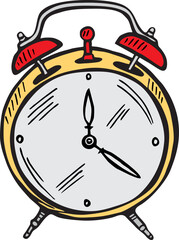 alarm clock icon on white background 