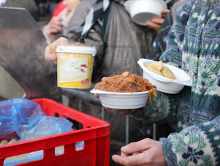 Warm food for the poor and homeless