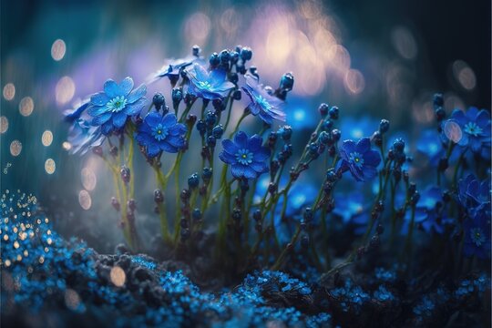 Blue Skylla Closeup Generative AI