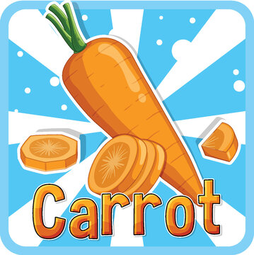 Carrot vegetable with background
