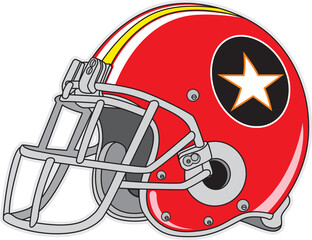 helmet football team, vector illustration © halimqdn