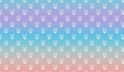 rabbit's seamless pattern on the background. High-quality image Symbol of the year.