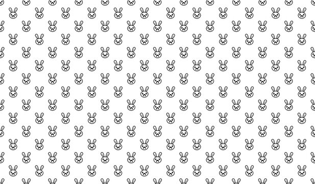 rabbit's seamless pattern on the background. High-quality image Symbol of the year.