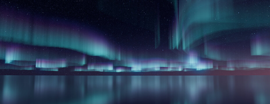 Aurora Sky Background.