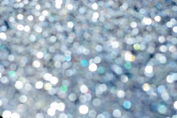 Obraz premium Golden silver glitter bokeh blurred abstract background overlay