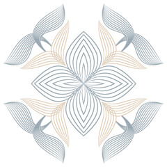 flower petals, floral ornament, decorative design element 