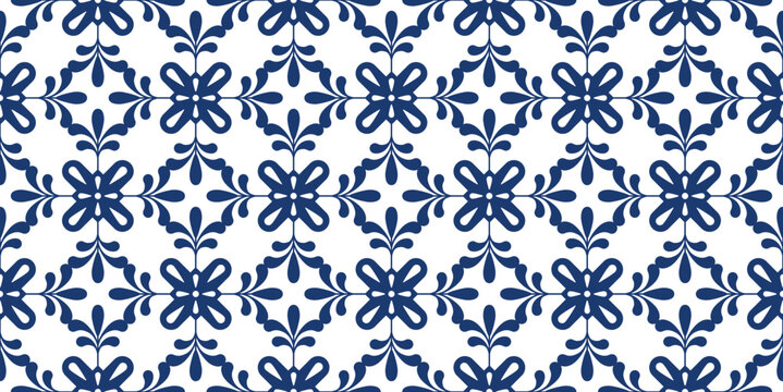 Moroccan floral abstract seamless pattern tile vector illustration