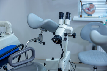 Medical equipment in a modern doctors office