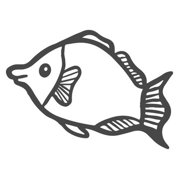 recommend clip art: zebrasoma animal in sea hand drawn sketch doodle illustration