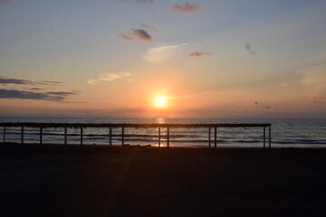 Beautiful sunset on the beach