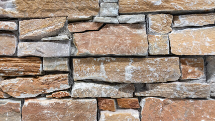 facade brick stone wall background of bricks line horizontal stones wallpaper