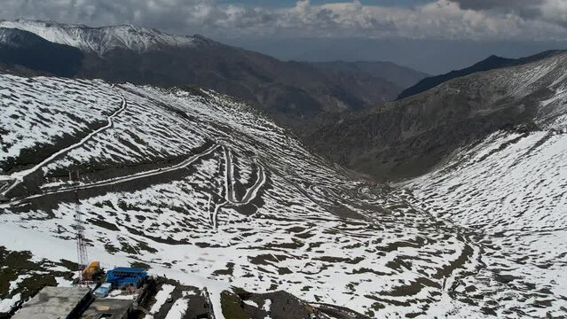 Babusar Pass at the northeast of the 150 km long Kaghan Valley at the edge of Lalusar - Dudipatser National Park in KPK connecting it via the Thak Nala with Chilas in GB on the Karakoram Highway.