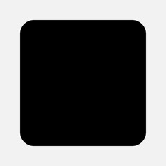 Stop icon in solid style about multimedia, use for website mobile app presentation