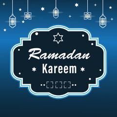 Ramadan kareem greeting card template,