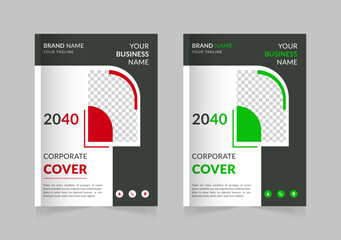 Fototapeta premium Corporate simple book cover design template a4 