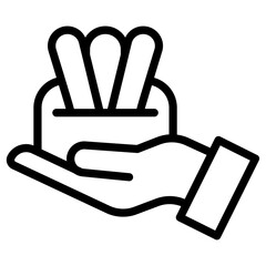 hand tissue icon