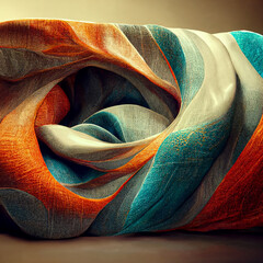 Abstract design made from fabric, cloth dynamic abstract product display background - 560017456
