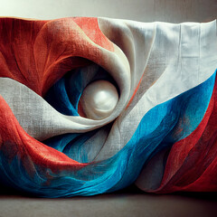 Abstract design made from fabric, cloth dynamic abstract product display background - 560017461