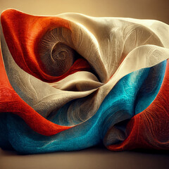 Abstract design made from fabric, cloth dynamic abstract product display background - 560017465