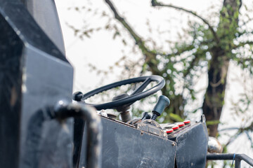 The control part of a compactor that focused on the steer, taken at a park