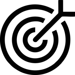 focus icon symbol in a white background, goal target icon symbol on the white background	