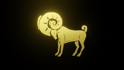 Aries. Zodiac sign. Horoscope. Space flight through the constellation. High quality 3d illustration
