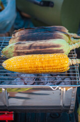 Charcoal grilled corn with fresh butter