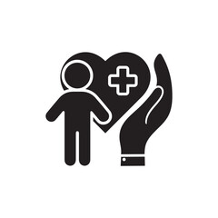 Children boy care Icon vector.