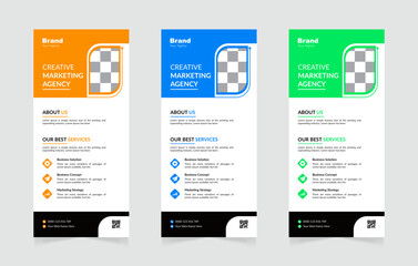 Creative business rack card or dl flyer design template 